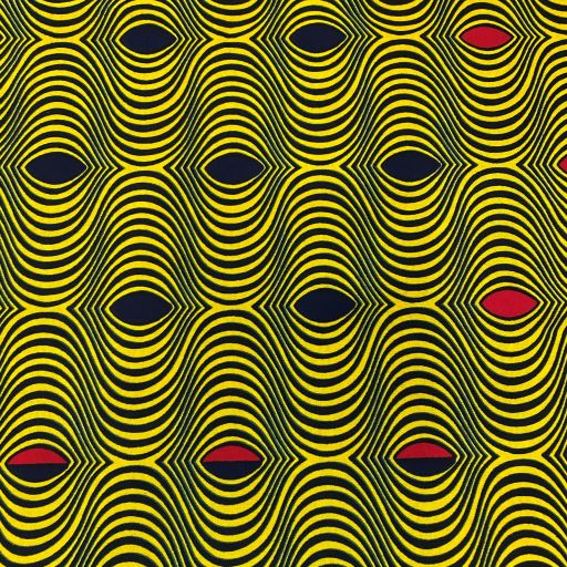 Tissu wax "illusion d'optique"