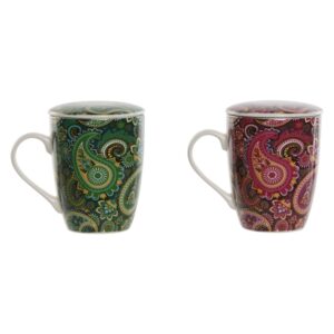 Lot 2 Mugs avec filtre à thé + couvercle